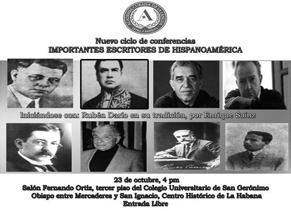 Academia Cubana de la Lengua anuncia ciclo de conferencias “Importantes escritores de Hispanoamérica y Cuba”
