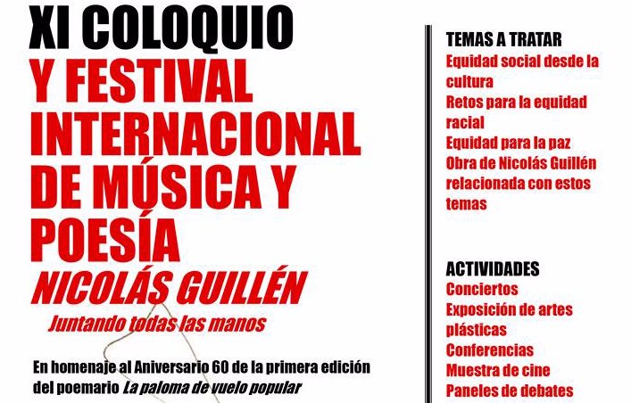 Concluye la oncena edición del Coloquio y Festival Internacional de Música y Poesía “Nicolás Guillén”