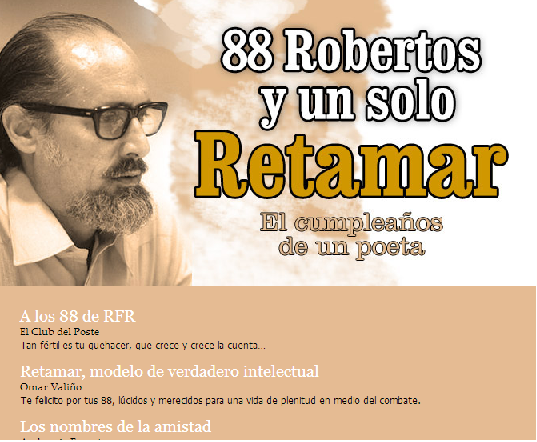 88 Robertos y un solo Retamar. El cumpleaños de un poeta